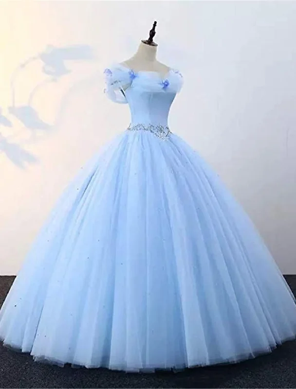 Ball Gown Prom Dresses Princess Dress Graduation Floor Length Sleeveless Off Shoulder Tulle with Pearls Beading Butterfly Ball Gown Prom Dresses Princess Dress Graduation Floor Length Sleeveless Off Shoulder Tulle with Pearls Beading Butterfly