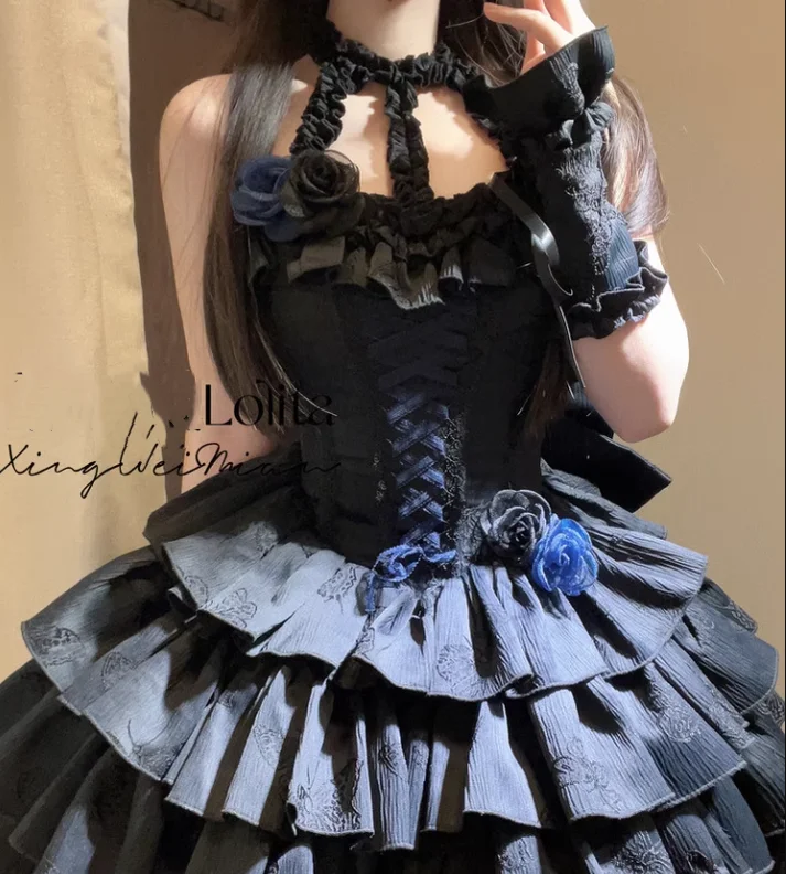 Xingweimian~Sunset Venus~Gothic Lolita Formal Dress Fishbone Waist JSK Dress Set