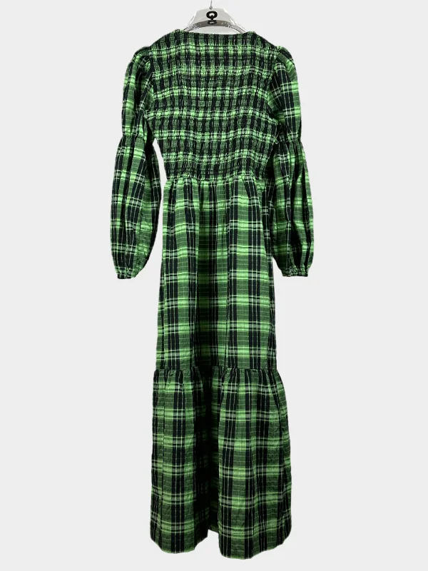 Responsible Ganni Tartan Long Dress