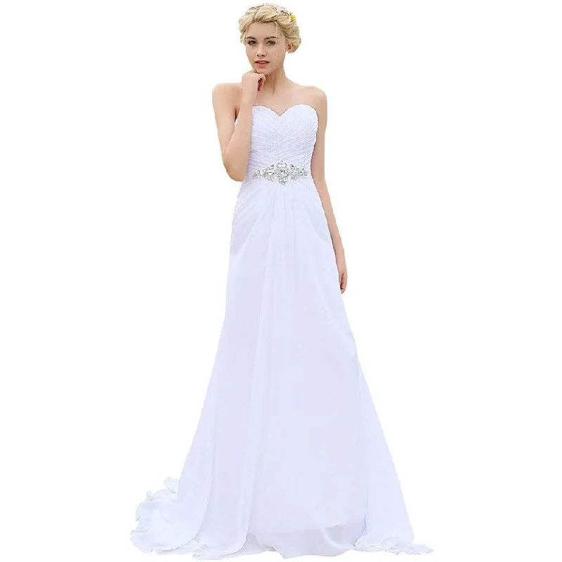 sd-hk Ladies Wedding Dress High Waist Strapless Bridesmaid Dress