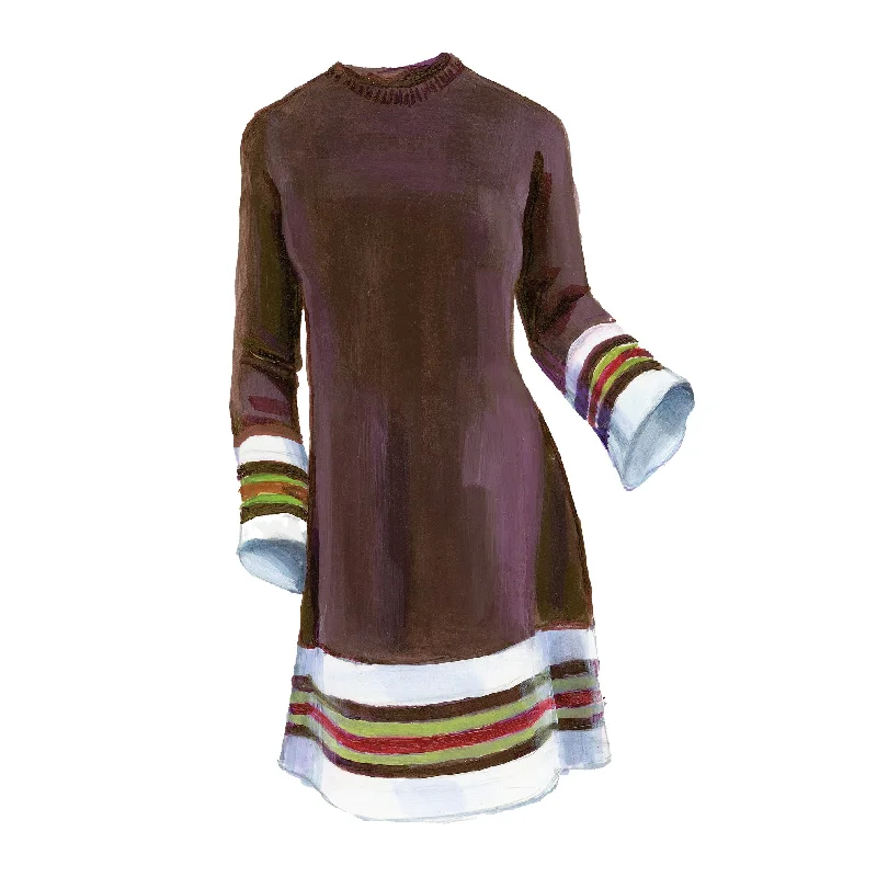 1960s Mod Sweater Dress Tailored Straight A-Line