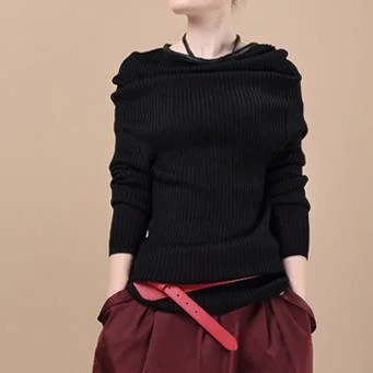 Black Tunic sweater dress woolen Rayon Fabric Velvet Fabric Corduroy Fabric