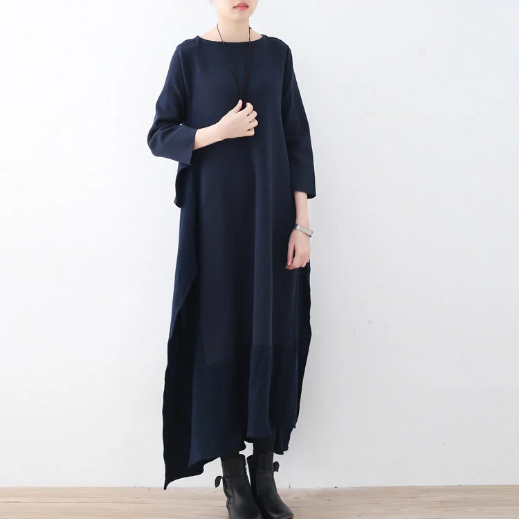 boutique bark blue sweater dresses plus size clothing sweater women side open fall dresses faux two pieces Welt Pockets Slit Pockets Flap Pockets boutique bark blue sweater dresses plus size clothing sweater women side open fall dresses faux two pieces Welt Pockets Slit Pockets Flap Pockets