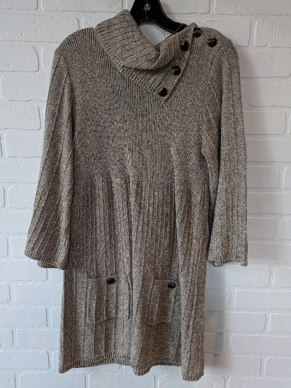 Brown Dress Sweater Style And Company, Size Xl Toggled Drawstring Belted