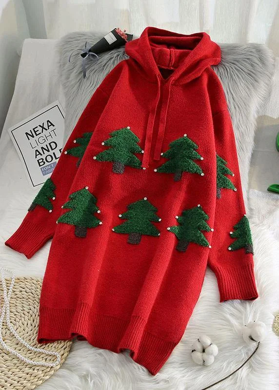 Fashion red Sweater weather Vintage hooded drawstring Hipster knitwear Tailored Straight A-Line Fashion red Sweater weather Vintage hooded drawstring Hipster knitwear Tailored Straight A-Line