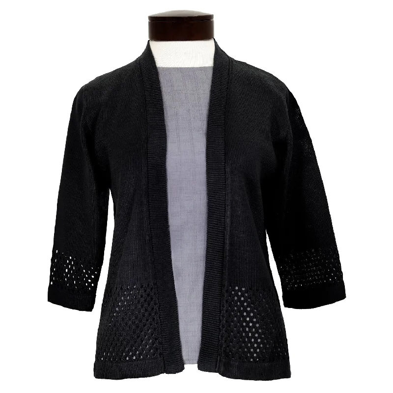 Women's Shrug Sweater TC-61 Chenille Brocade Lace