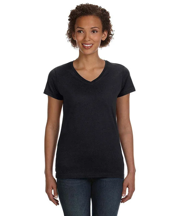 3507 - LAT Ladies V-Neck Fine Jersey T-Shirt