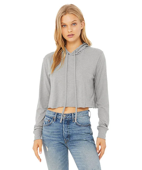 8512 - Bella + Canvas Ladies Cropped Long Sleeve T-Shirt w/Hood