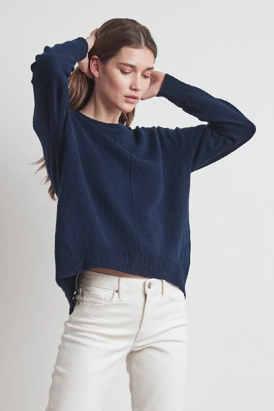 CLARISSA WOOL BLEND SPLIT HEM SWEATER