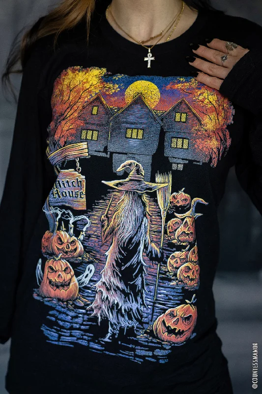 Salem Witch House T-shirt Iron Safe Non-Iron Wrinkle Free