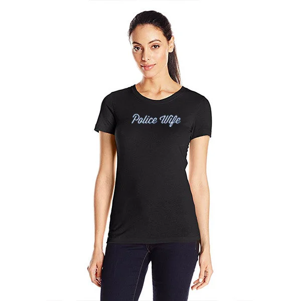 Slim Fit Woman's Short Sleeve T-Shirt - Police Wife