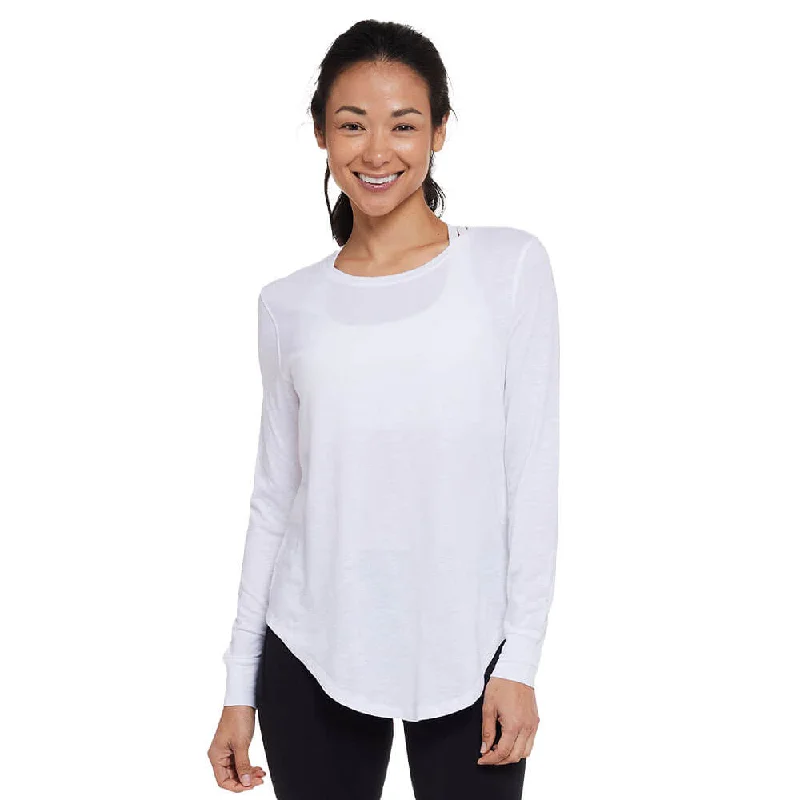 Tasc Womens Longline Long Sleeve T-Shirt - White