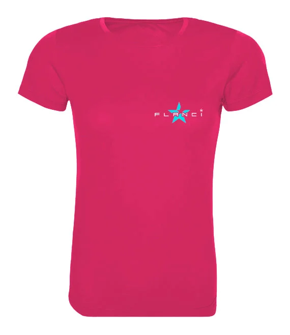 Women's T-Shirt | FLANCI Logo Hi Viz | Hot Pink