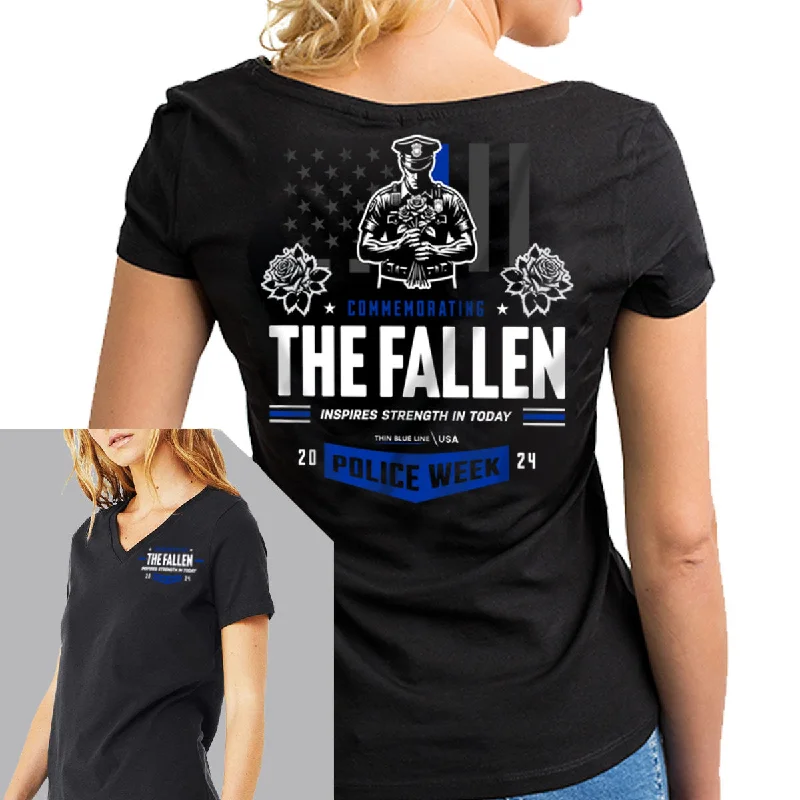 Women's V-Neck T-Shirt - Police Week 2024, Limited Edition