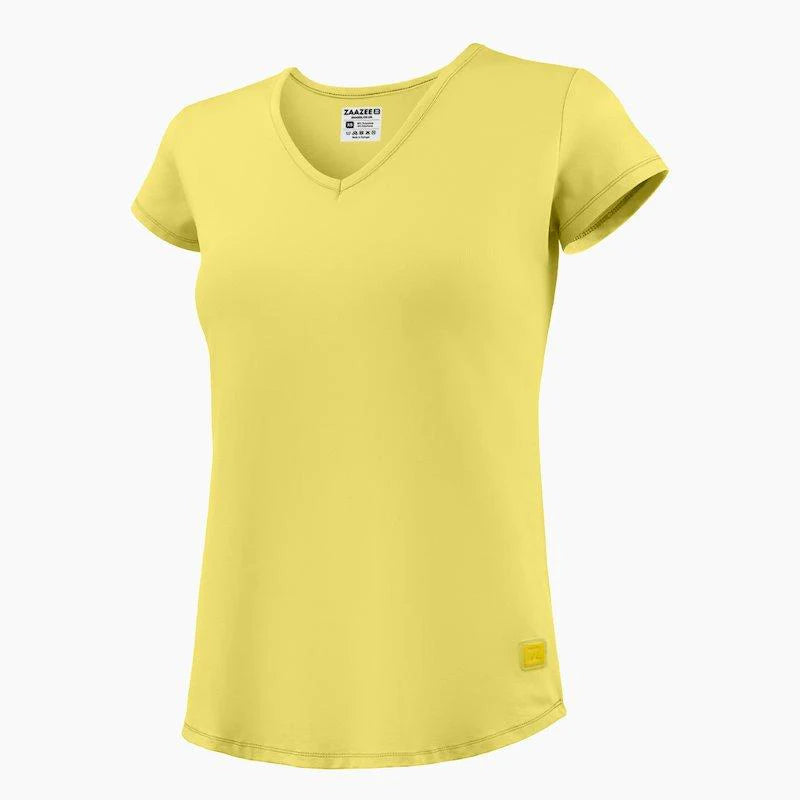 ZAAZEE Alyx V-Neck T-Shirt-Limoncello