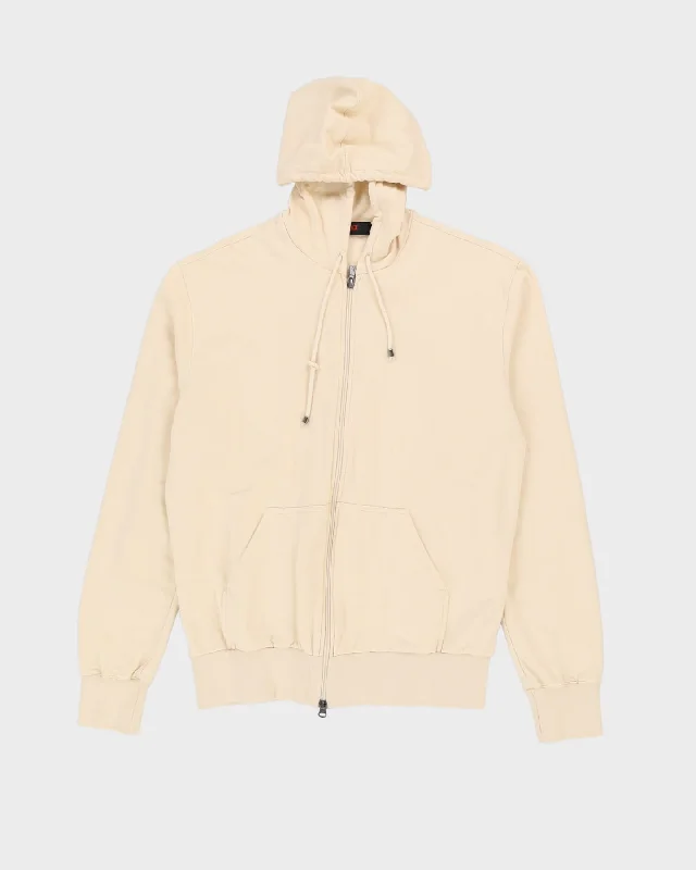 00s Versace Sport Cream Full-Zip Oversized Hoodie - XL