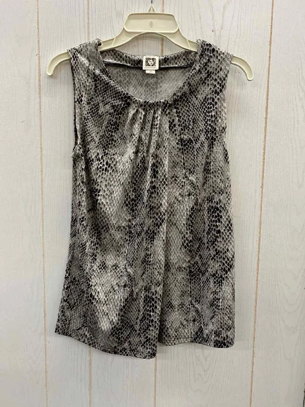 Anne Klein Gray Womens Size Small Tank Top