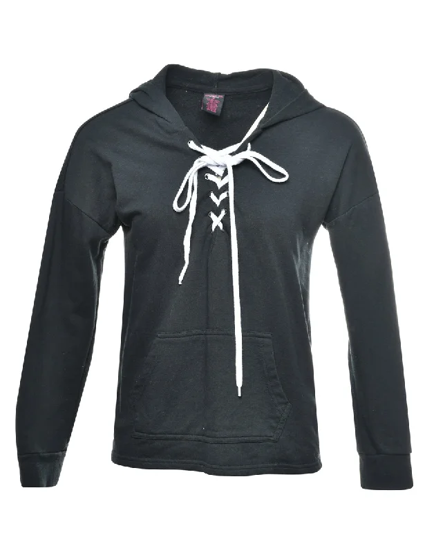 Black Hooded Sweatshirt - M