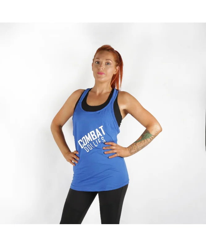 Combat Dollies T-Back Tank Top Blue