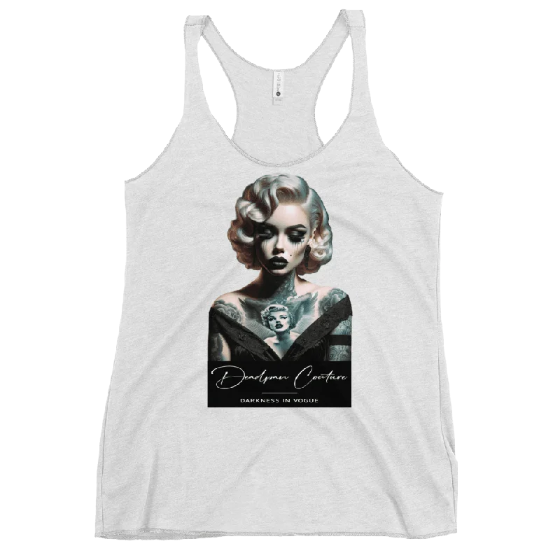 Deadpan Couture "Marilyn Morose" Women's Racerback Tank Top