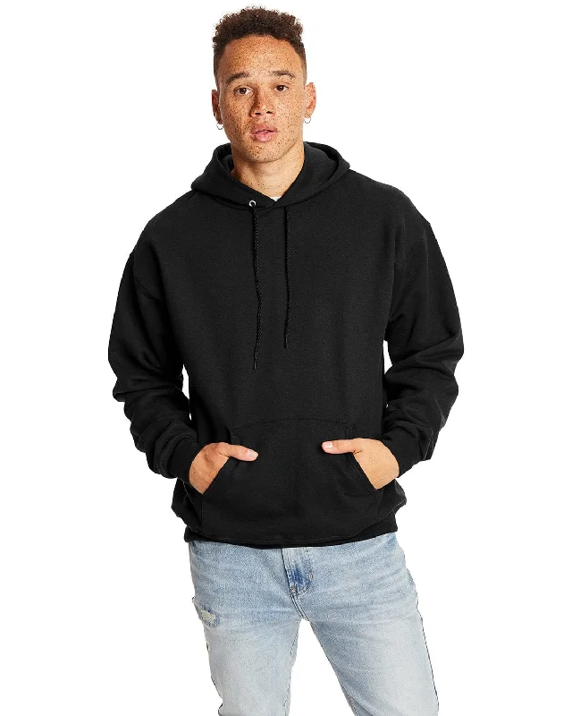 Hanes Ultimate Cotton Pullover Hoodie Sweatshirt | Black