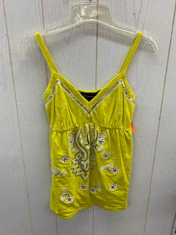 INC Yellow Junior Size Small Tank Top