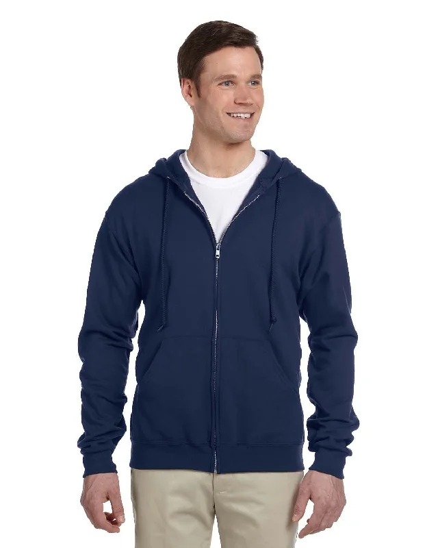 Jerzees Lightweight Full-Zip Hooded Sweatshirt | J Navy