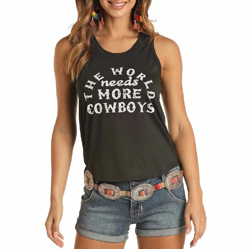 Rock & Roll Cowgirl Women's More Cowboys Tank Top