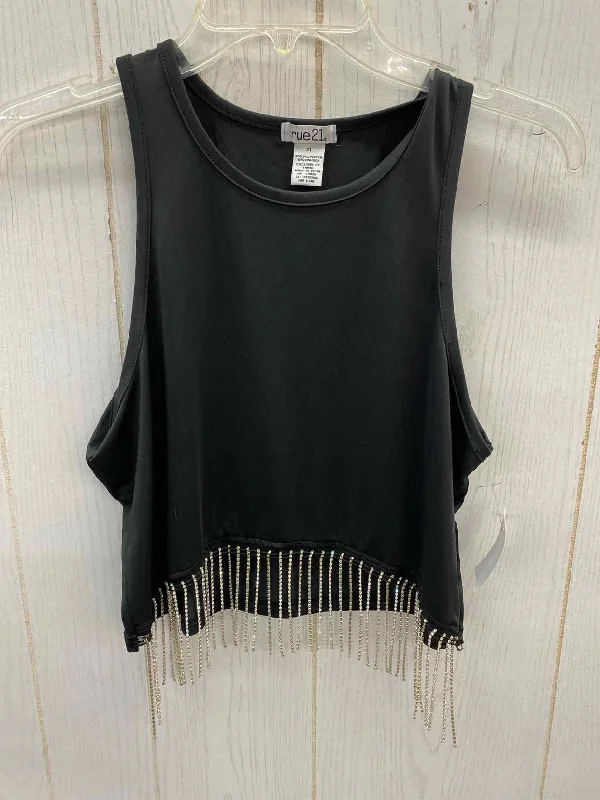 Rue 21 Black Junior Size XL Tank Top