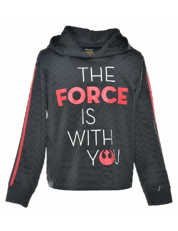 The Force Is With You Printed Hoodie - S