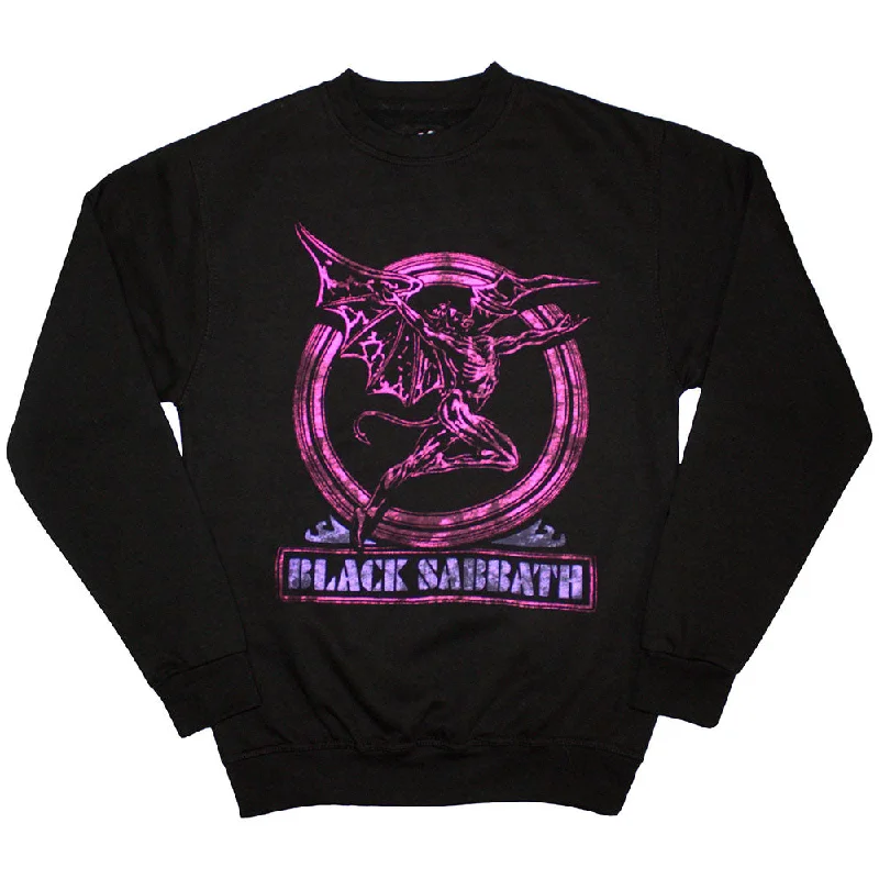 Black Sabbath | Official Band Sweatshirt | Neon Pink Henry (Oversized)