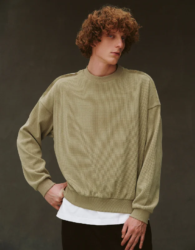 Drop Shoulder Sleeve Crew Neck Sweatshirt