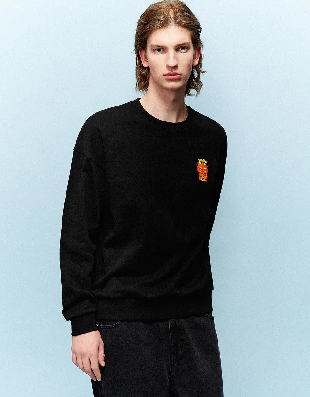 Embossed Crew Neck Sweatshirt