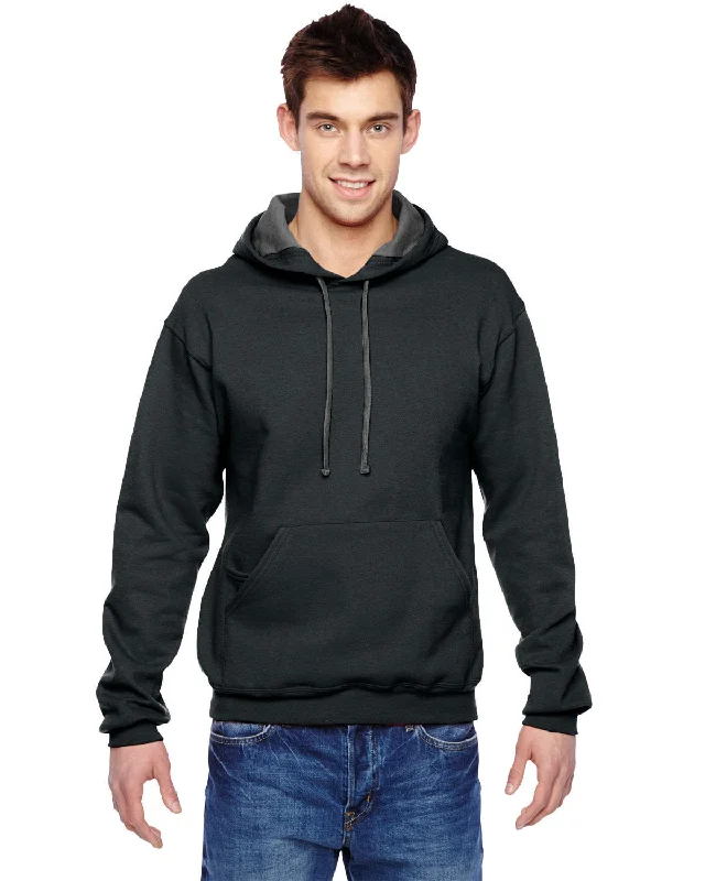 Fruit of the Loom Sofspun Hooded Sweatshirt | Black