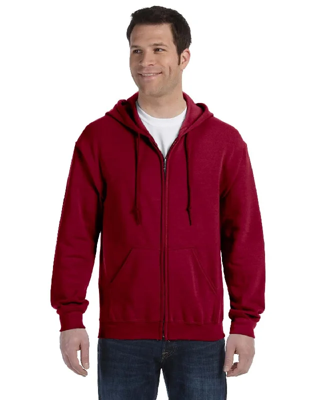 Gildan Heavy Blend 50/50 Full-Zip Hooded Sweatshirt | Cardinal Red