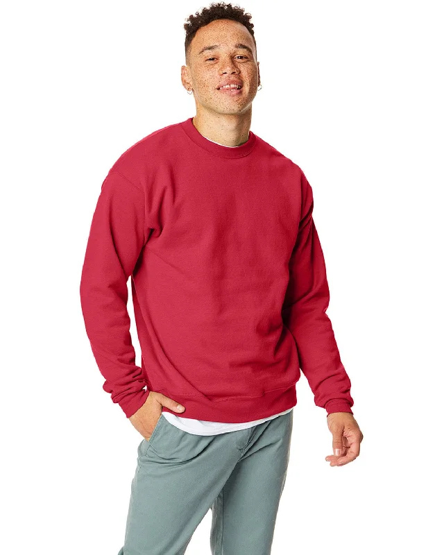 Hanes 50/50 Crewneck Sweatshirt | Deep Red