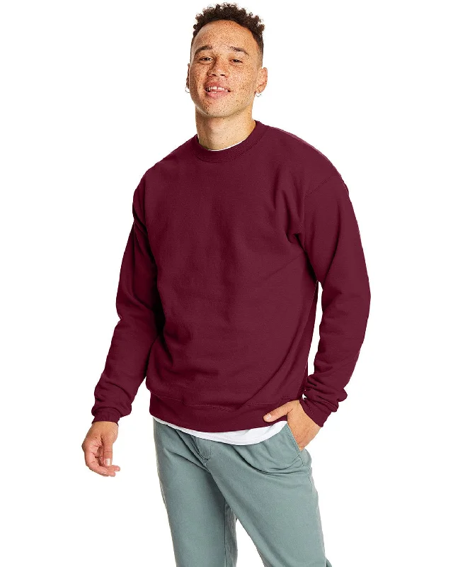 Hanes 50/50 Crewneck Sweatshirt | Maroon