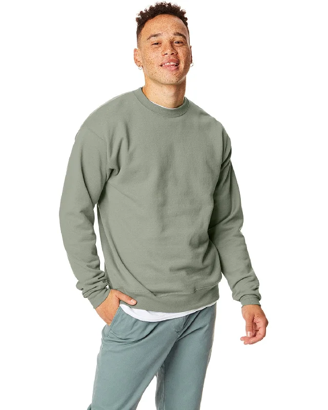 Hanes 50/50 Crewneck Sweatshirt | Stonewash Green