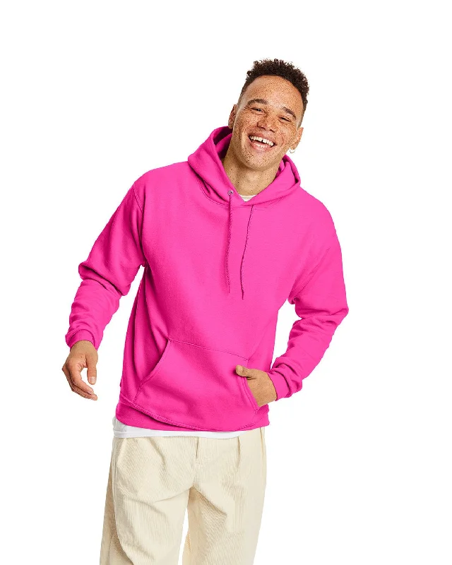 Hanes 50/50 Hoodie Sweatshirt | Safety Pink