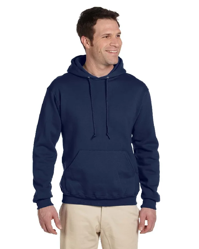 Jerzees SuperSweats Hooded Pullover Sweatshirt | J Navy