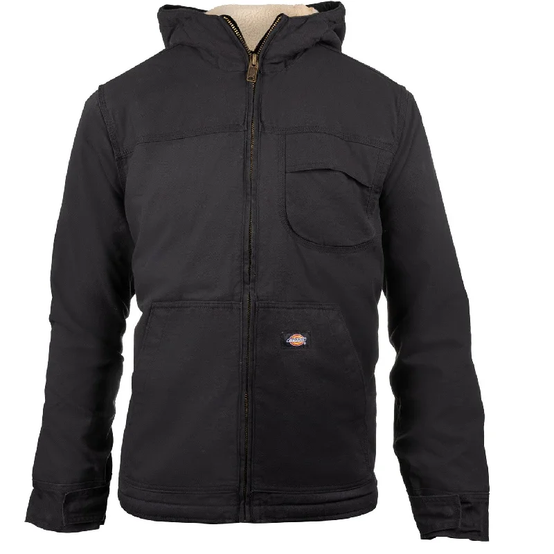 Dickies Sherpa Lined Duck Jacket  Rinsed Black