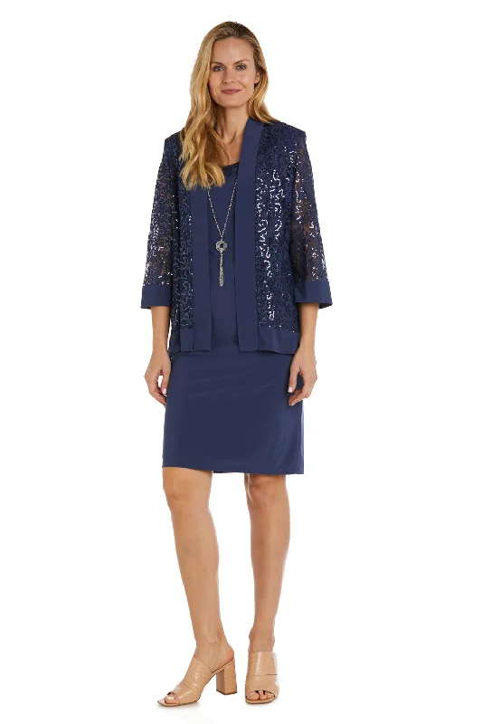 R&M Richards 9587 Sequin Mother of the Bride Short Jacket Dress