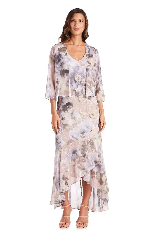 R&M Richards 7736 High Low Printed Jacket Dress Denim Jacket Leather Jacket Suede Jacket R&M Richards 7736 High Low Printed Jacket Dress Denim Jacket Leather Jacket Suede Jacket