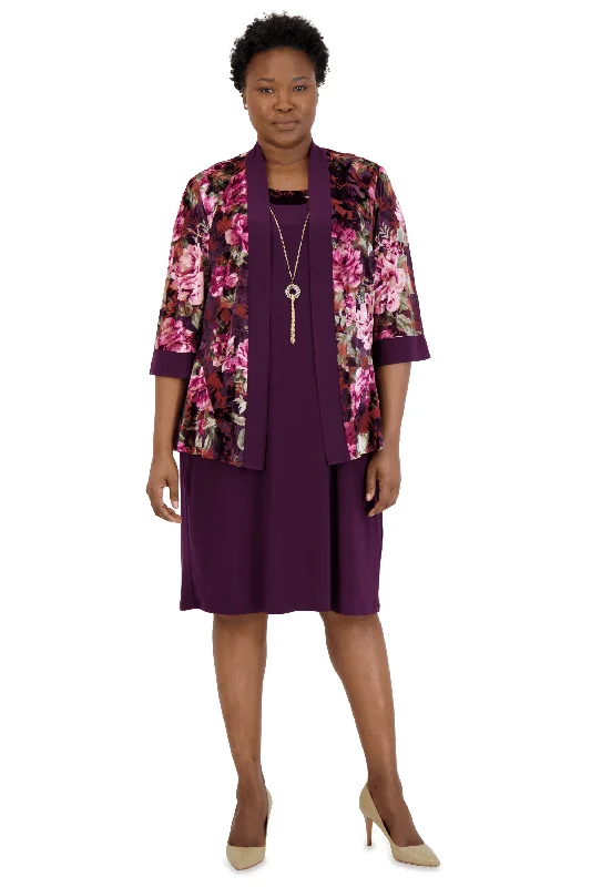 R&M Richards 7679W Short Plus Size Jacket Dress