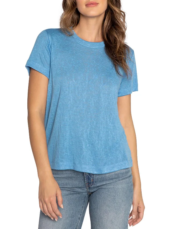 Womens Crew-Neck Tee Pullover Top Hooded Pullover Sweater