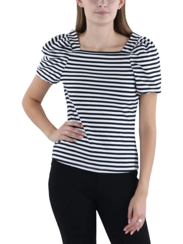 Womens Striped Wear To Work Pullover Top Oversized Cozy Pullover
