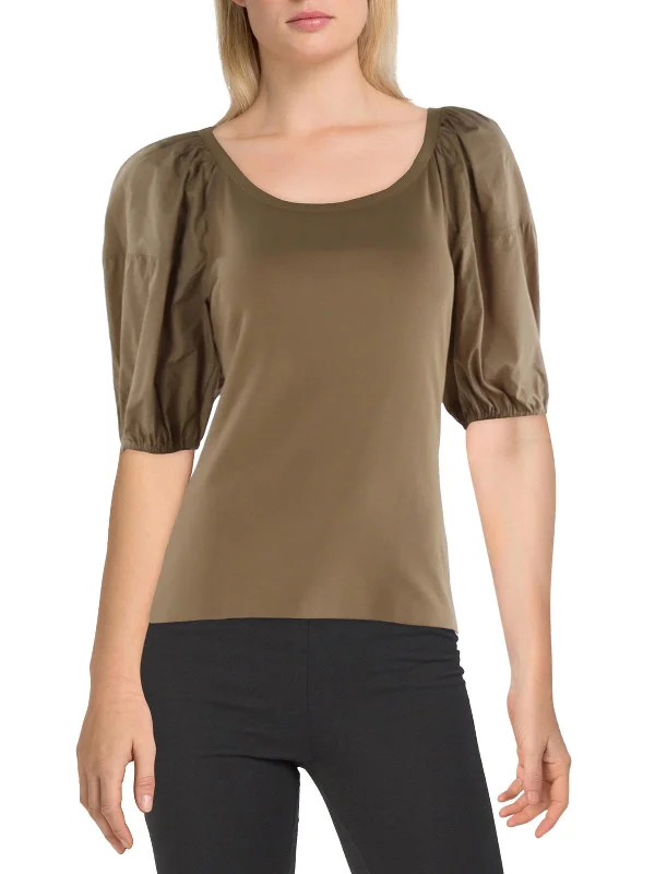 Womens Textured Ribbed Pullover Top Thick Cable Knit