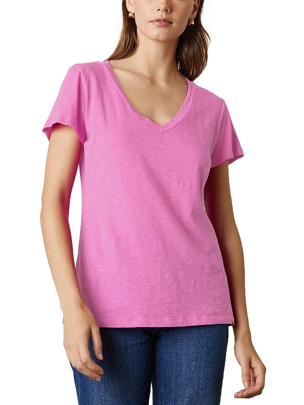 Womens V Neck Casual Pullover Top V-Neck Stylish Pullover