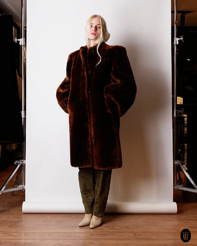 1940s Shaved Beaver Coat M Soft Thermal Overcoat