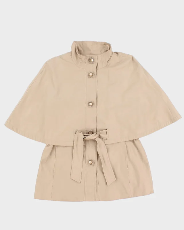 Betsey Johnson Khaki Cape Poncho Coat - M